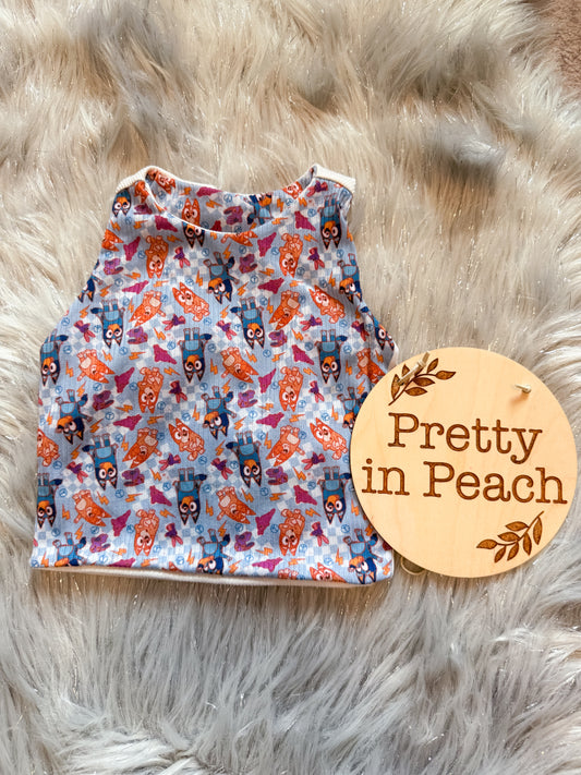 RTS 2T Blue Dog Reversible Salem Top